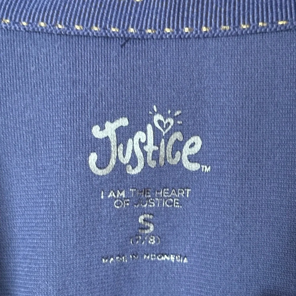 NWT Justice Purple Velvet Zip-Up Hoodie